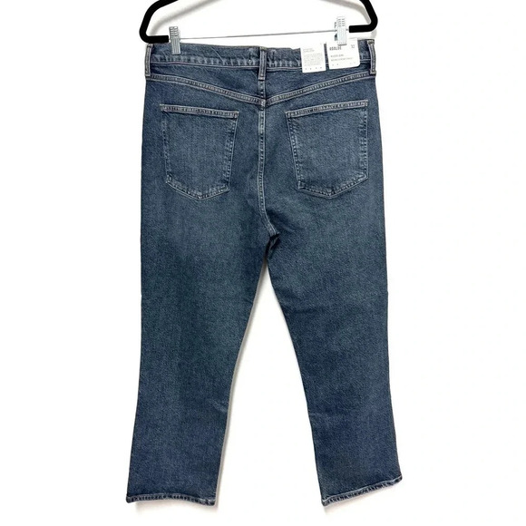 NWT $230 AGOLDE Denim Wilder Mid-Rise Cropped Straight Leg Jeans - Picture 7 of 8